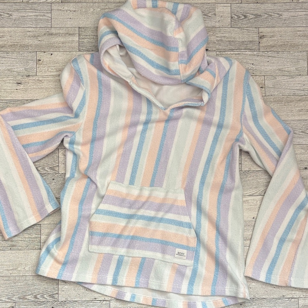 Roxy Pastel Striped Hoodie for Kids